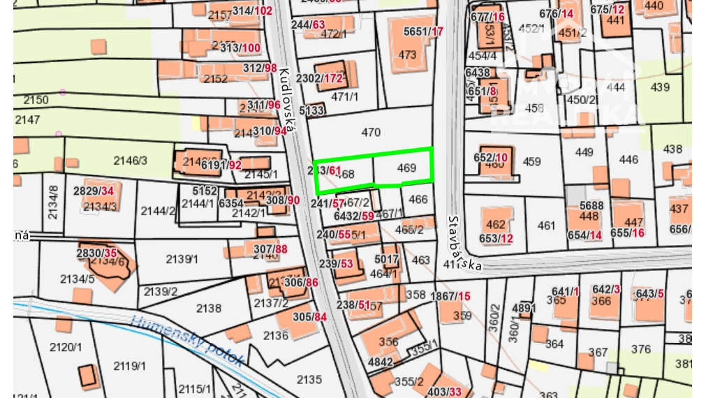 Stavebný pozemok na predaj – Kudlovce v Humennom