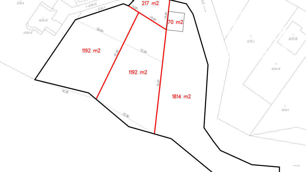 Stavebný pozemok pod lesom - ul. Jesenského