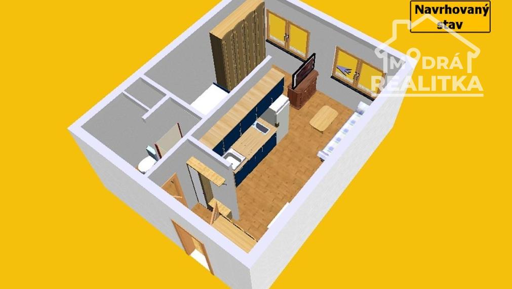 Svetlá garsónka s výhľadom na Laborec a bezbariérovým prístupom (27 m2)