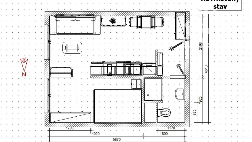 Svetlá garsónka s výhľadom na Laborec a bezbariérovým prístupom (27 m2)