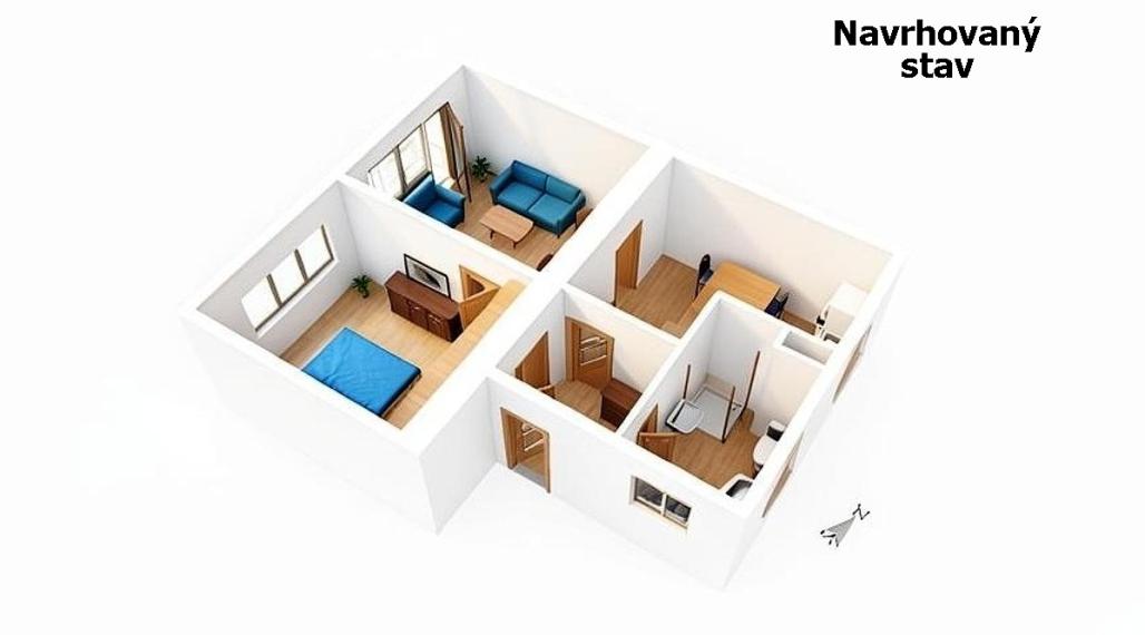 NA PREDAJ: 2-izbový byt s balkónom na Sídlisku I – ideálny na rekonštrukciu