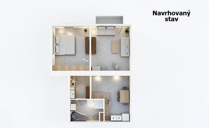 NA PREDAJ: 2-izbový byt s balkónom na Sídlisku I – ideálny na rekonštrukciu - fotografia 12