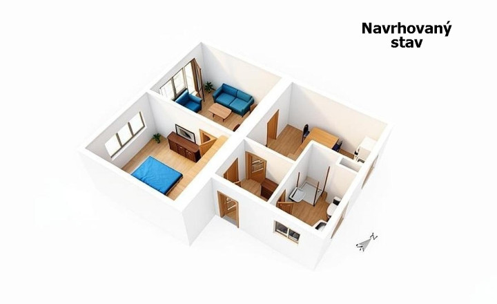 NA PREDAJ: 2-izbový byt s balkónom na Sídlisku I – ideálny na rekonštrukciu