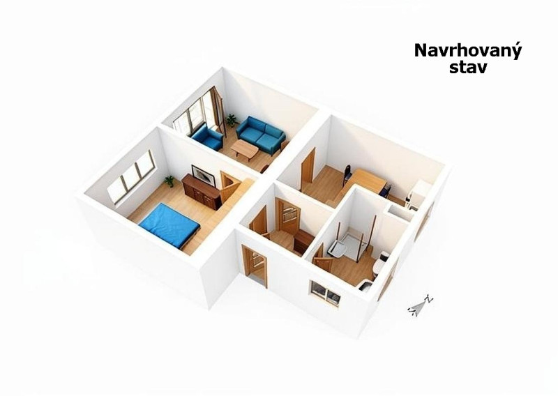NA PREDAJ: 2-izbový byt s balkónom na Sídlisku I – ideálny na rekonštrukciu